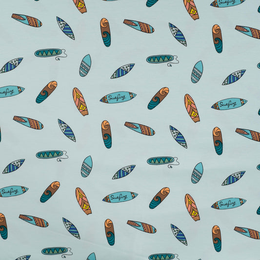 Jerseystoff - Surfboards Baby Blue  --  Neu  2025 --