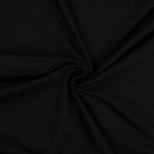 Jersey Baumwollstoff- Schwarz brushed